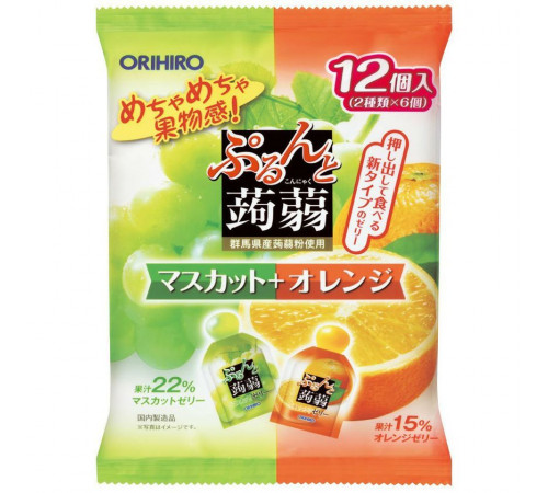 ORIHIRO Purunto Konnyaku Jelly Порционное желе из конняку, ассорти ORIHIRO Purunto Konnyaku Jelly Порционное желе из конняку, ассорти