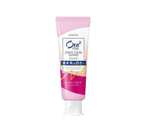 SUNSTAR Ora2 Stain Clear peach leaf mint Лечебно-профилактическая зубная паста со вкусом персика и мяты SUNSTAR Ora2 Stain Clear peach leaf mint Лечебно-профилактическая зубная паста со вкусом персика и мяты