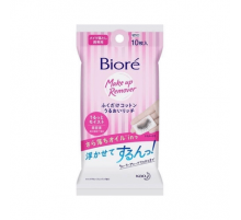 KAO Biore Fukudake Cotton Салфетки для снятия макияжа без умывания, 10 шт.