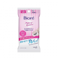 KAO Biore Fukudake Cotton Салфетки для снятия макияжа без умывания, 10 шт.