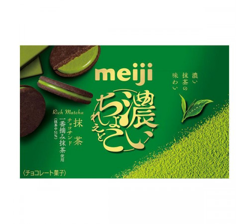 MEIJI Rich Matcha Biscuits Печенье с зеленым шоколадом MEIJI Rich Matcha Biscuits Печенье с зеленым шоколадом
