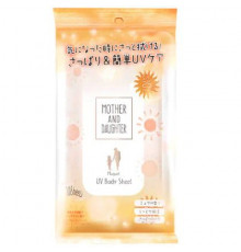 MOTHER&DAUGHTER UV Body Sheet SPF 25 PA++  Влажные салфетки с защитой от солнца  для лица и тела