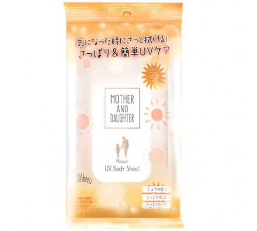 MOTHER&DAUGHTER UV Body Sheet SPF 25 PA++  Влажные салфетки с защитой от солнца  для лица и тела