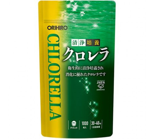 ORIHIRO Pure Culture Chlorella Хлорелла, 1000 капсул ORIHIRO Pure Culture Chlorella Хлорелла, 1000 капсул