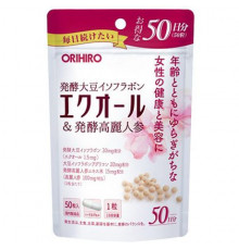 ORIHIRO Equol & Fermented Ginseng Extract Комплекс для поддержки женского здоровья, на 50 дней