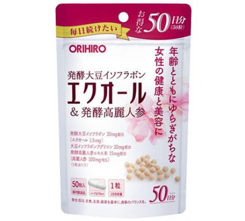 ORIHIRO Equol & Fermented Ginseng Extract Комплекс для поддержки женского здоровья, на 50 дней ORIHIRO Equol & Fermented Ginseng Extract Комплекс для поддержки женского здоровья, на 50 дней