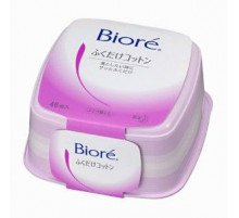 KAO Biore Fukudake Cotton Салфетки для снятия макияжа без умывания, 46 шт.