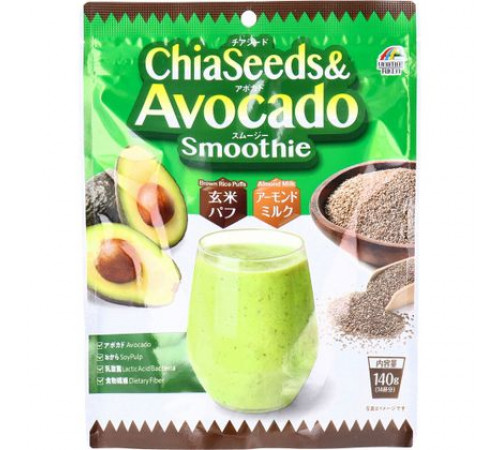 UNIMAT RIKEN Chia Seeds&Avocado Smoothie Смузи для здорового питания, авокадо и миндаль UNIMAT RIKEN Chia Seeds&Avocado Smoothie Смузи для здорового питания, авокадо и миндаль