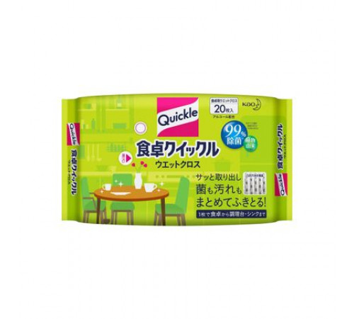 KAO Quickle Shokutaku Wet Cloth Очищающие влажные салфетки для обеденного стола