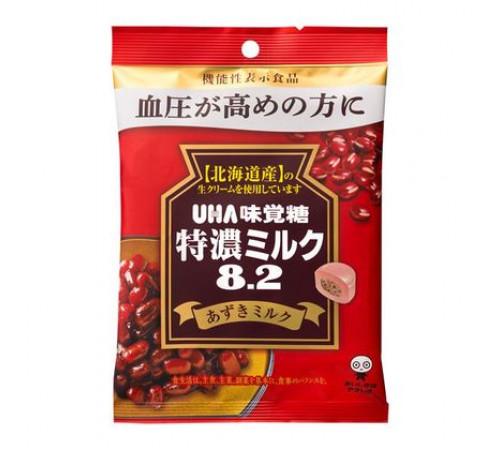 UHA TOKUNO MILK 8.2 Azuki Milk Молочная карамель с адзуки против высокого давления UHA TOKUNO MILK 8.2 Azuki Milk Молочная карамель с адзуки против высокого давления