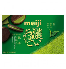 MEIJI Rich Matcha Biscuits Печенье с зеленым шоколадом