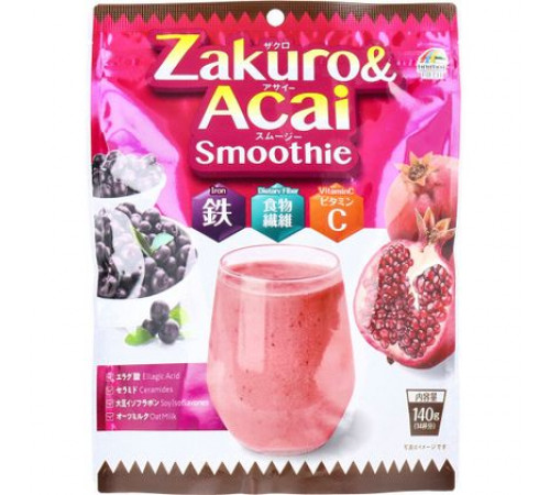UNIMAT RIKEN Zakuro&Asai Smoothie Смузи для здорового питания, гранат и асаи UNIMAT RIKEN Zakuro&Asai Smoothie Смузи для здорового питания, гранат и асаи