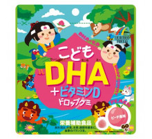 UNIMAT RIKEN Kids DHA+ Vitamin D Drop Gummy Омега-кислоты и витамин D в мармеладках