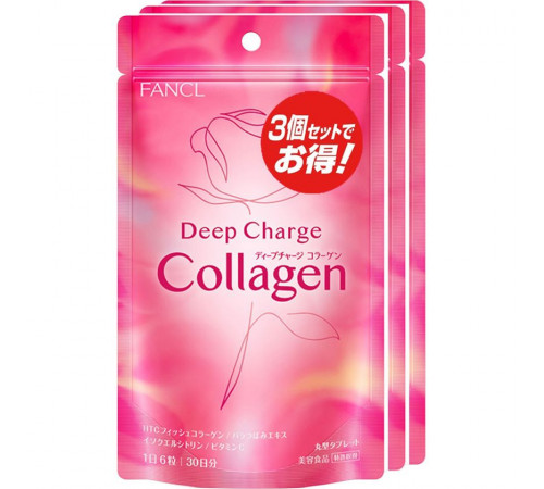FANCL Deep Charge Collagen, Pack of 3 Коллаген в таблетках, набор из 3 упаковок FANCL Deep Charge Collagen, Pack of 3 Коллаген в таблетках, набор из 3 упаковок