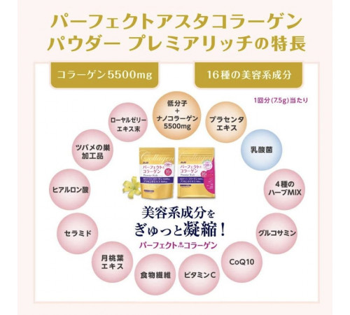 ASAHI Premier Rich Perfect Collagen Коллагеновая смесь, на 50 дней ASAHI Premier Rich Perfect Collagen Коллагеновая смесь, на 50 дней