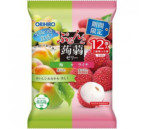 ORIHIRO Purunto Konnyaku Jelly Порционное желе из конняку, ассорти ORIHIRO Purunto Konnyaku Jelly Порционное желе из конняку, ассорти