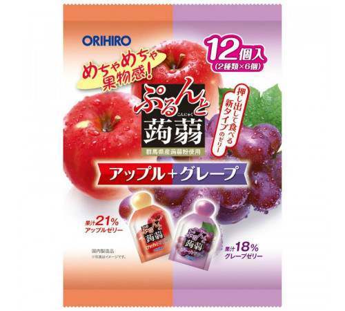 ORIHIRO Purunto Konnyaku Jelly Порционное желе из конняку, ассорти ORIHIRO Purunto Konnyaku Jelly Порционное желе из конняку, ассорти