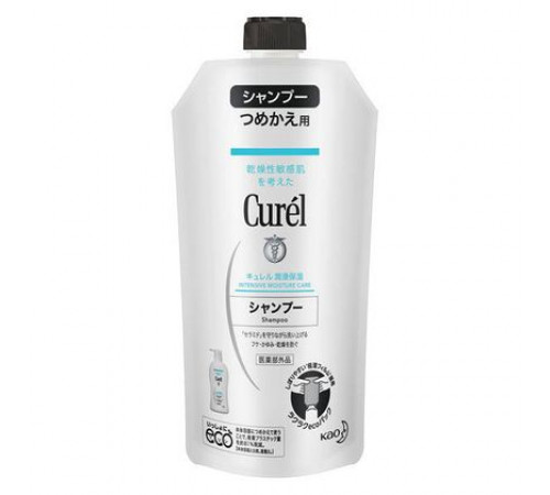 KAO Curel shampoo, Medicated Шампунь для чувствительной кожи головы, рефил 340 мл.