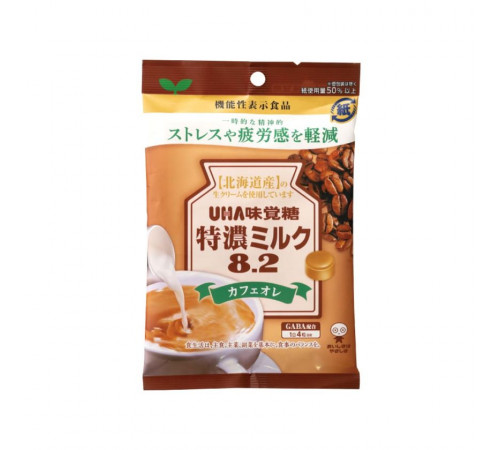UHA TOKUNO 8,2 Caffe au Lait Карамель кофе с молоком с GABA против стресса UHA TOKUNO 8,2 Caffe au Lait Карамель кофе с молоком с GABA против стресса