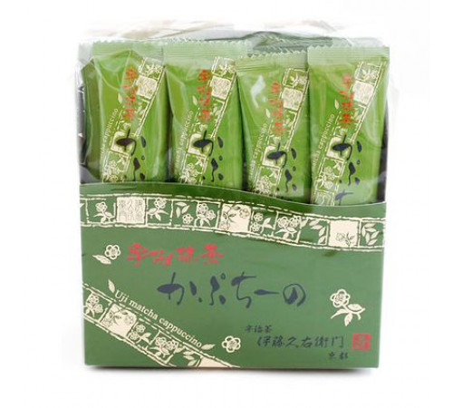 ITOHKYUEMON Uji Matcha Cappuccino Stick Матча капучино с пенкой, 18 порций ITOHKYUEMON Uji Matcha Cappuccino Stick Матча капучино с пенкой, 18 порций