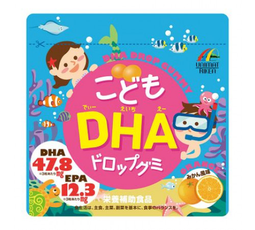 UNIMAT RIKEN Kids DHA Drop Gummy Детский мармелад от 3 лет с омега-кислотами