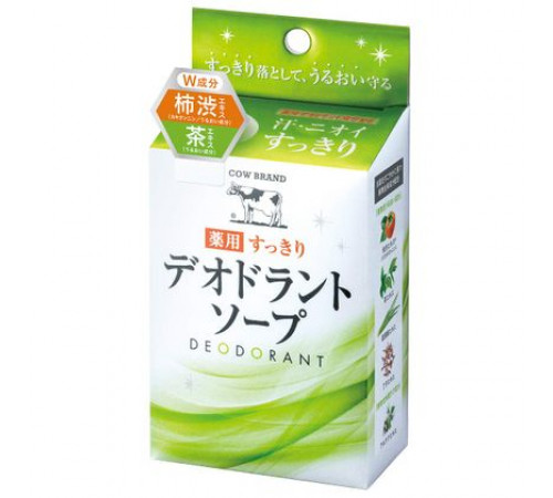 COW SOAP Deodorant Soap Мыло против запахов тела с танинами хурмы и экстрактом зелёного чая