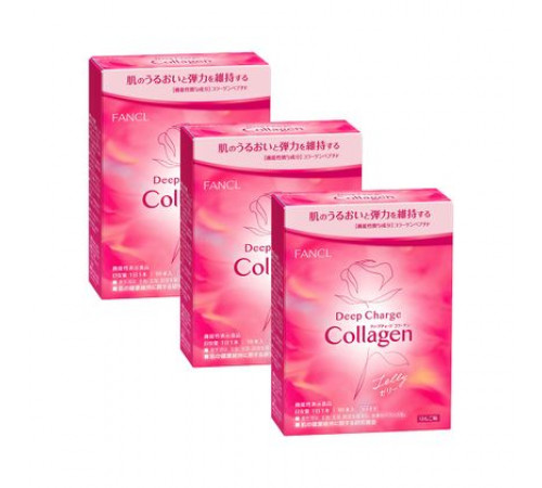 FANCL Deep Charge Collagen Stick Jelly, Pack of 3 Коллагеновое желе в стиках, набор из 3 упаковок