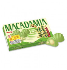 MEIJI Macadamia Maroyaka Matcha Орехи макадамия в шоколаде с зеленым чаем